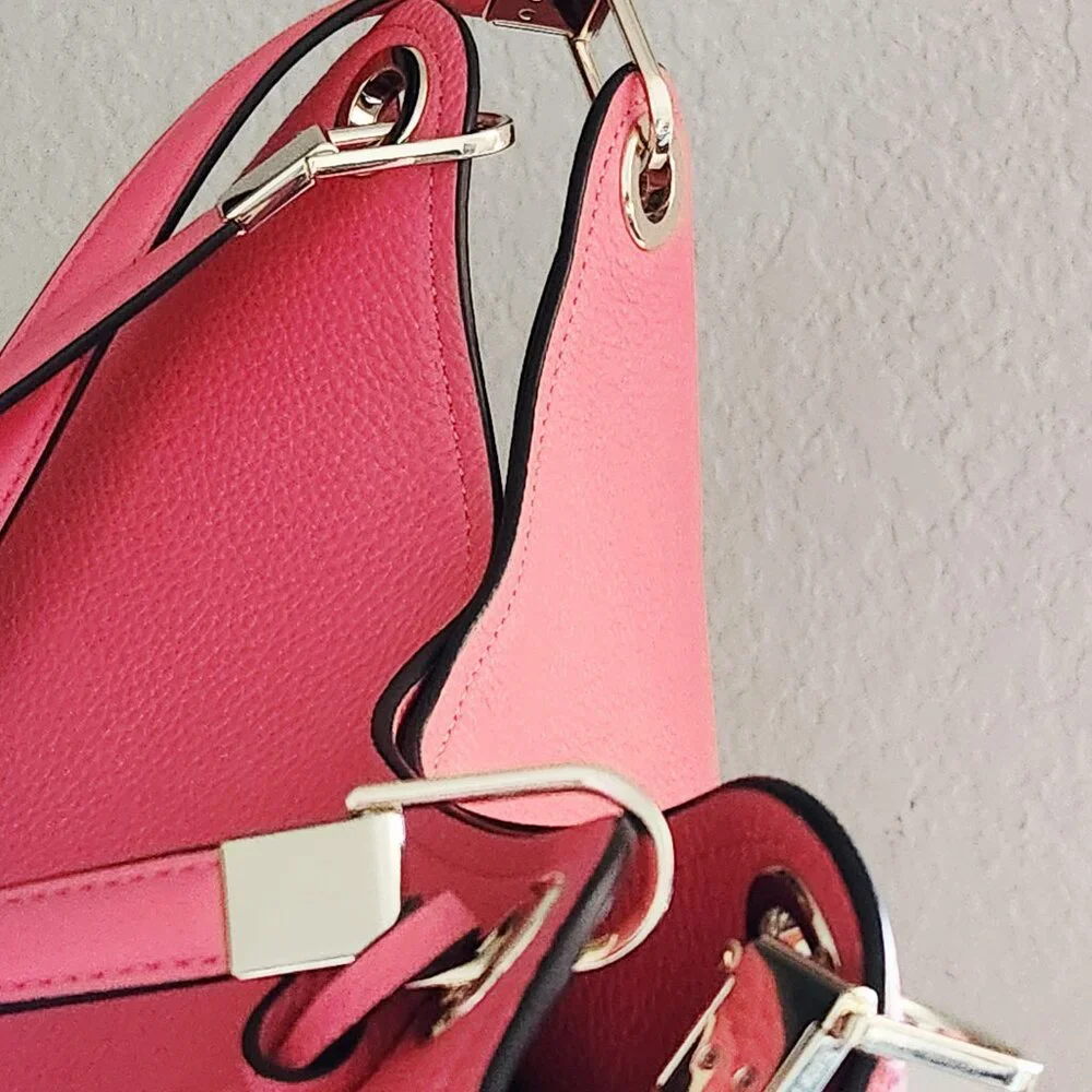 New Kate Spade NY Coral Leather Shoulder Bag Purse